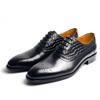Fashion Men's Genuine Leather Oxford Dress Shoes Lace-Up Formal Shoes for Wedding, Business & Party Classic Fashion Trend Non-Slip Sole