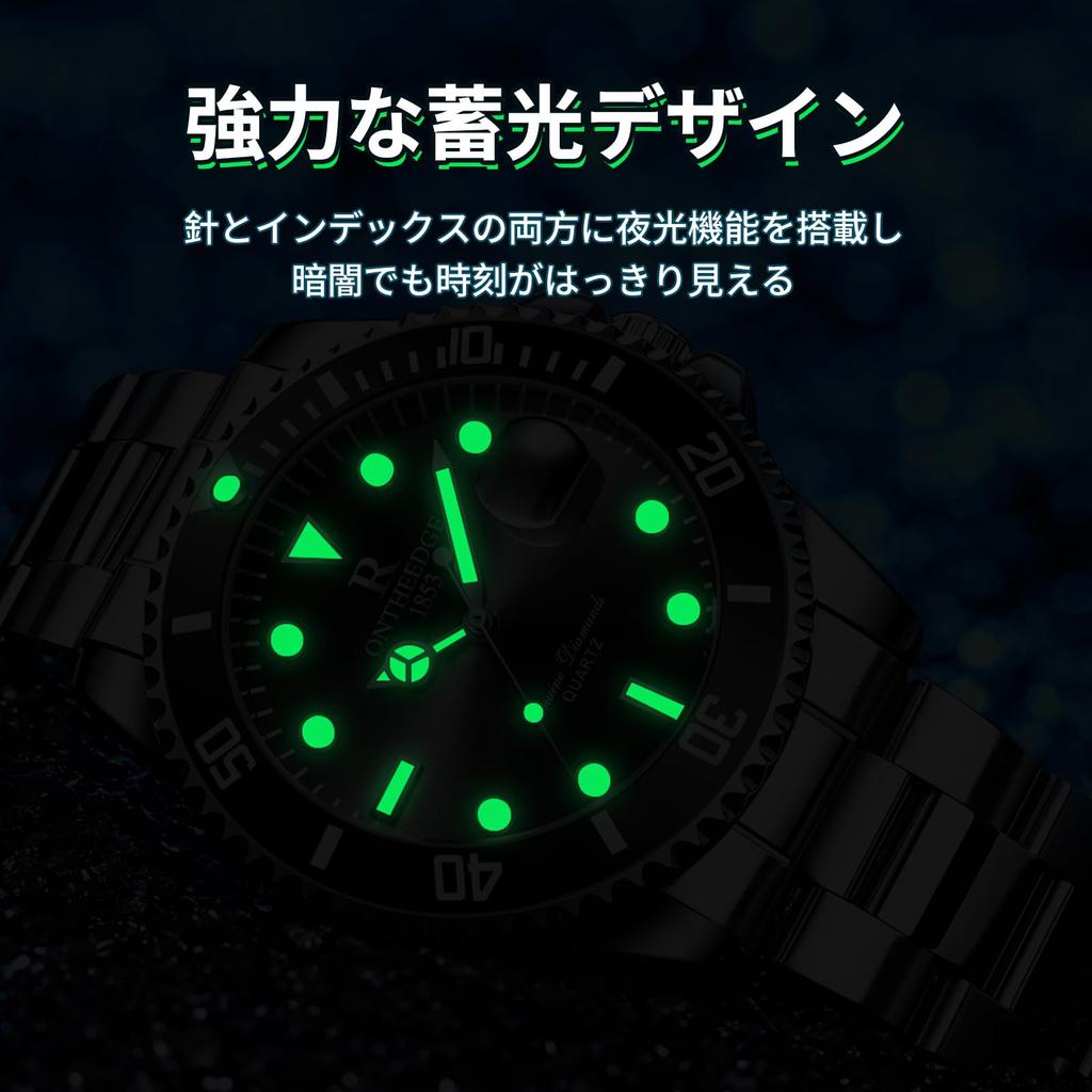 Analog Quartz Water Resistant To 3 Stainless Rotating Date Luminous Large Perfect for Job and More Men's Watch, ATM, Steel, Bezel, Display, Display,