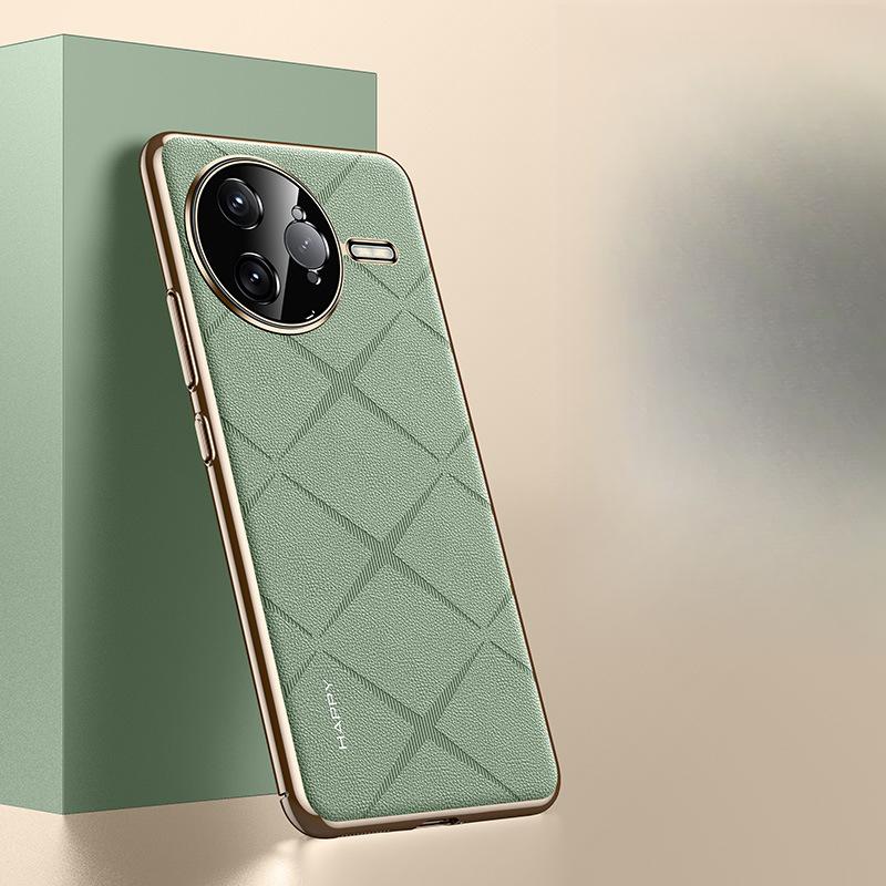 Applicable To Redmi K80pro Mobile Phone Case Lens Full-inclusive Redmi Anti-fall K80 Business Men's Chanson High-end Plain Leather Case
