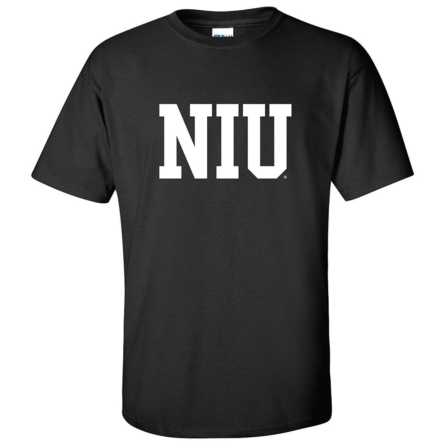 Basic Block Northern Illinois Huskies Licensed Mens T-Shirt Unisex Tee - Black S