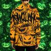 Męski sztruksowy styl biznesowo-casualowy z nadrukiem na Halloween