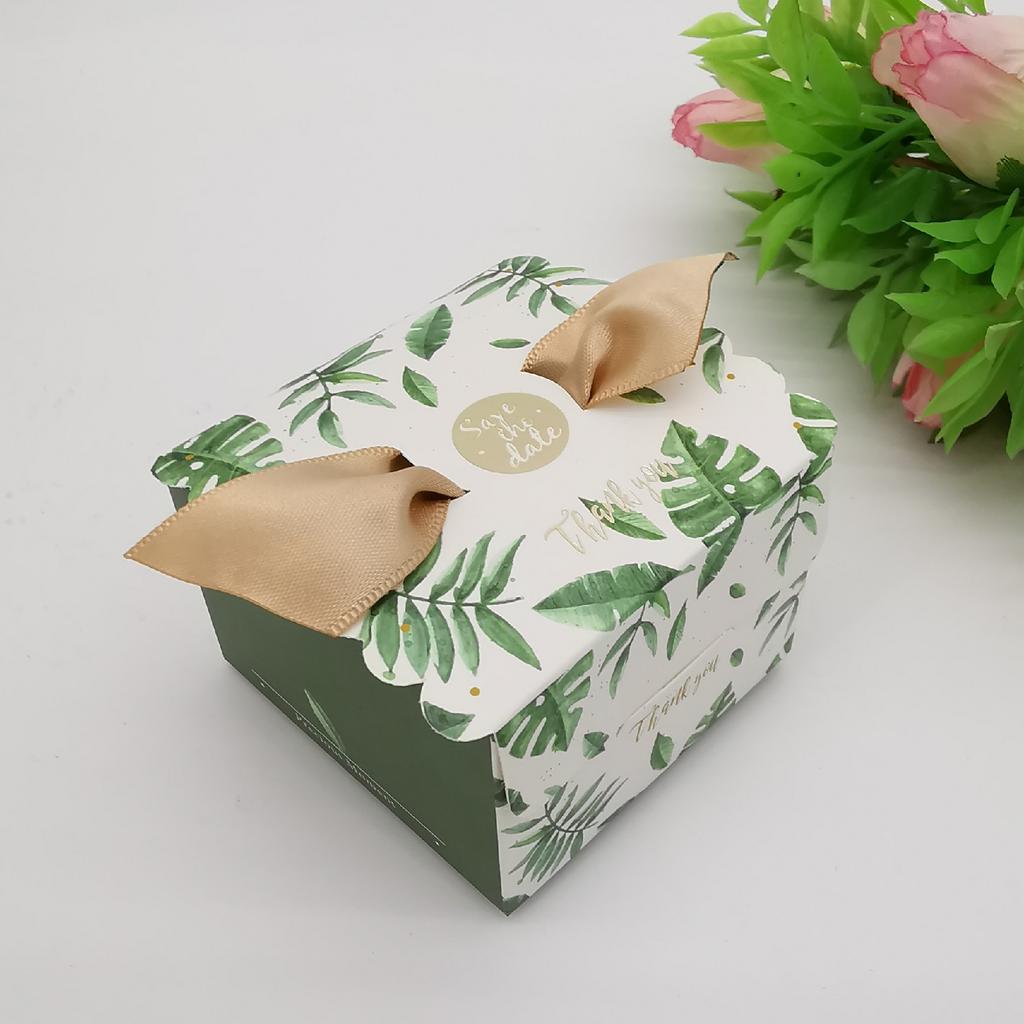 20pcs Green Saudi National Day Small Square Candy Paper Boxs for Saudi National Day Theme Party DIY Candy Packaging Supplies
