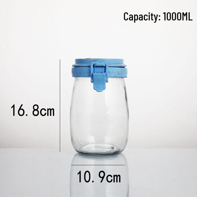 

ZISIZ Airtight Glass Food Storage Jars (Set of 3)