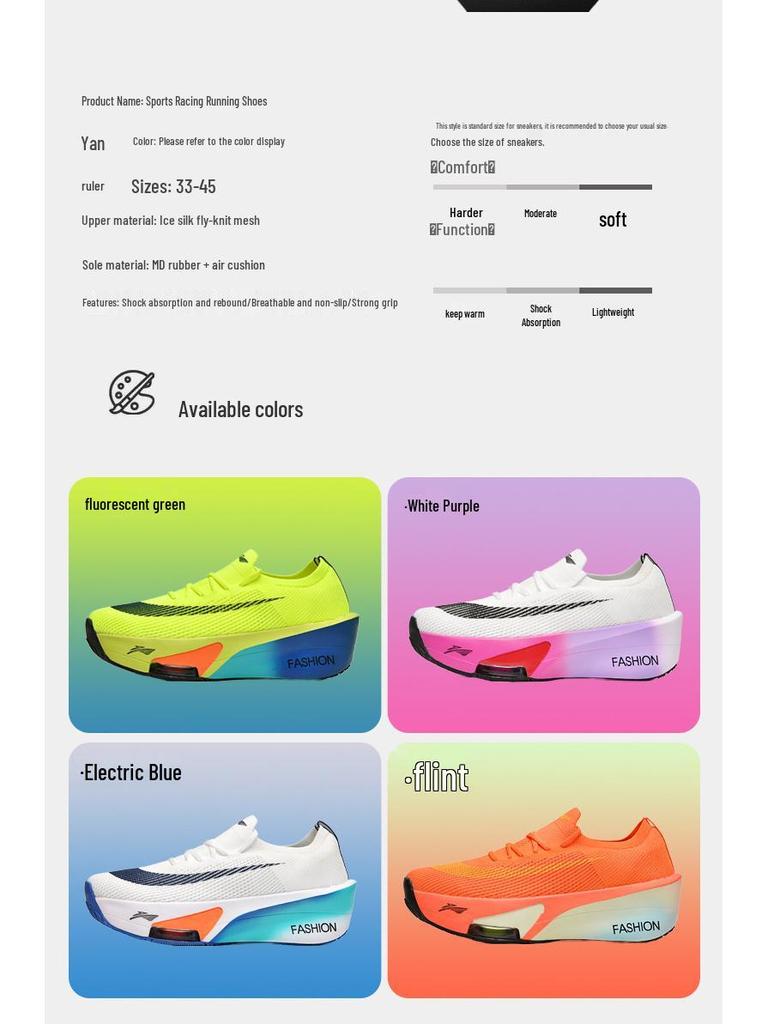 Alpha Pegasus 3rd Gen Carbon Plate Marathon Racing Shoes with Shock Absorption and Air Cushioning.