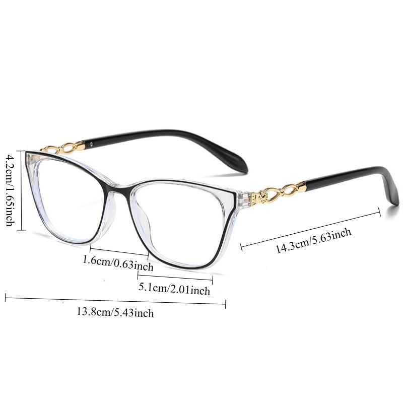 Cat Eye Reading Glasses Women Fashion Anti-Blue Light Metal Chain Legs Eyeglasses Vintage Presbyopic Eyewear