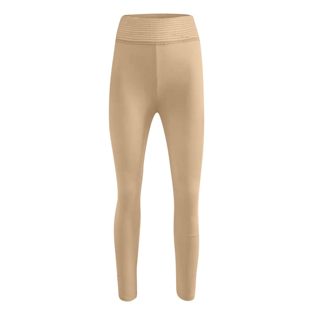 Frauen Solide Sport Fitness Yoga Hosen Elastizität Atmungsaktiv Hohe Taille Hosen