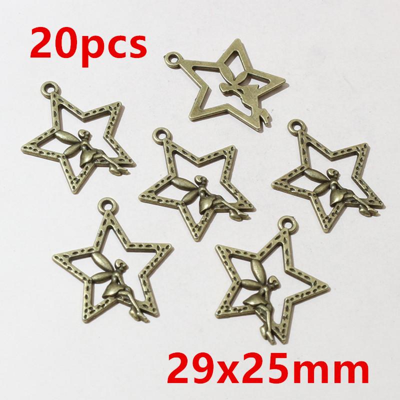 10-50pcs Alloy Metal Star Charms Pendant for Necklace Bracelet Earrings DIY Jewelry Making Accessories Findings Crafts