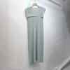 LYRIA Pleated Splicing Dress New Temperament Round Neck Sleeveless Comfortable Casual Peplum Long Skirt