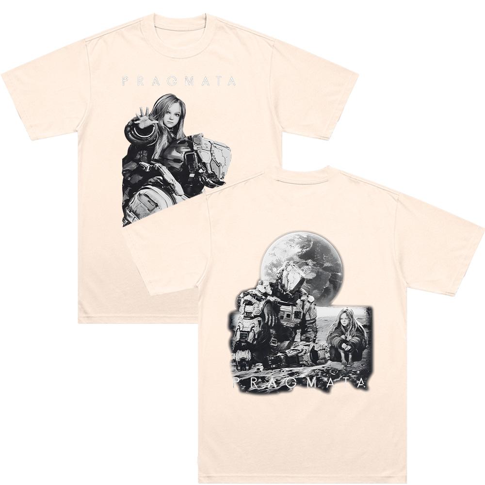 Pragmata T Shirts Gaming Comfortable Cotton Tee Vintage Graphic Print T-shirts Women Men Harajuku Casual O-neck Short Sleeve Top