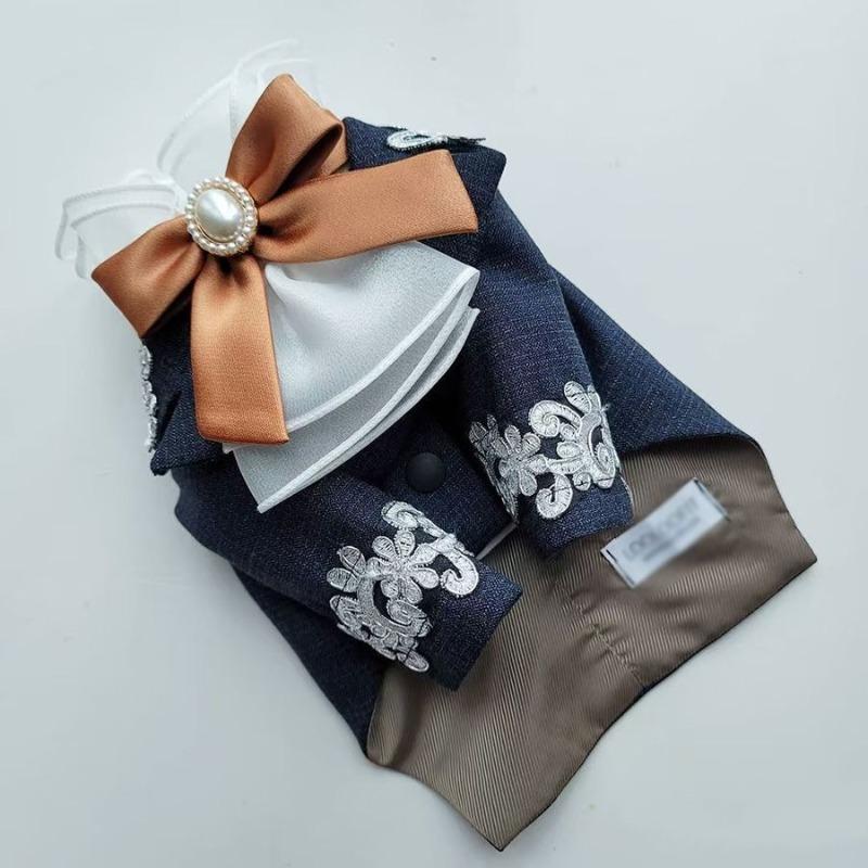 Spring and Autumn Summer Dog Cat Pet Clothes Handsome Yorkshire Maltese Small Dog Summer Suit