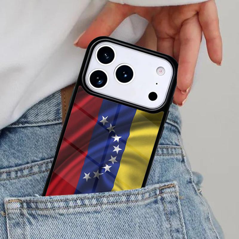 Venezuela Flag Coat Of Arms Soft Phone Case for iPhone 17ProMax 12 13 14 15 16e 17 Pro Max Plus Air Cover