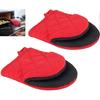Pair Short Oven Mitts Heat Resistant for 500 Degrees, Non-Slip Surfaces and Hanging Loop Gloves, Baking Cooking, BBQ, Machine Washable