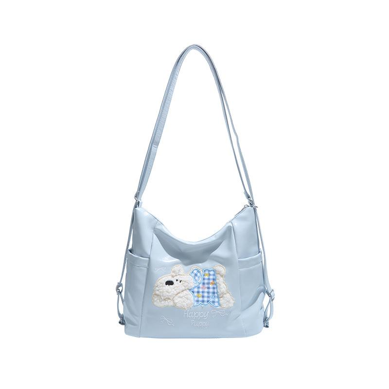 

Повседневная сумка-тоут для поездок на работу, большой вместимости, уличный тренд, одноплечевая, двойная спинка, многоцелевая сумка синий