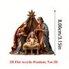 7-Piece Christmas Decoration Set - Nativity-themed Decor for Home and Holiday Parties Christian New Year Decor Car Interiors