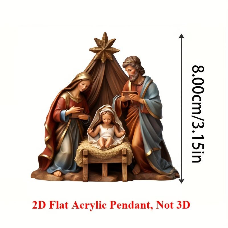 7-Piece Christmas Decoration Set - Nativity-themed Decor for Home and Holiday Parties Christian New Year Decor Car Interiors