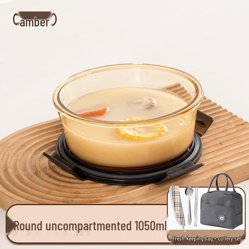 Handun Amber Glass Meal Prep Container Set