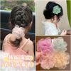Spring And Summer Go Out Simulation Mesh Flower Hairpin Super Fairy Princess Hair Accessories Bangs Duck Bill Clip Girl Sweet