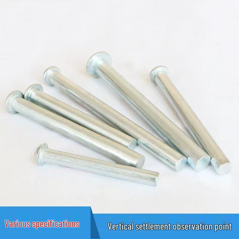 Galvanized Settlement Observation Nail for Measurement and Monitoring Settlements 12x50mm Galvanized Direct Settlement
