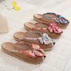 Bamboo Rattan Slippers: Breathable Indoor Summer Footwear for Men & Women