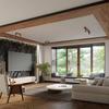 Wall Lamp Reflector Black with Wooden Elements for Reading ZUCA 1xE27 15W SL.1295 Sollux Lighting