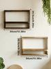 Rustic Wood Floating Shelves for Wall Decorative Wall Mounted Storage Display Shelf Plants Small Items Wooden Hanging Shelves