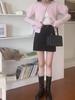 Korean Fashion Knit Sweater with Long Sleeves and Arm Set of Cardigan and Short Sleeve Korean Short [KOREARU] Women's Covers, Bolero, Knitwear,