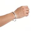 Open Titanium Steel Bracelet, Smooth Surface, C-shaped Hand Ring, Engraved with Words, Stainless Steel Jewelry Accessory
