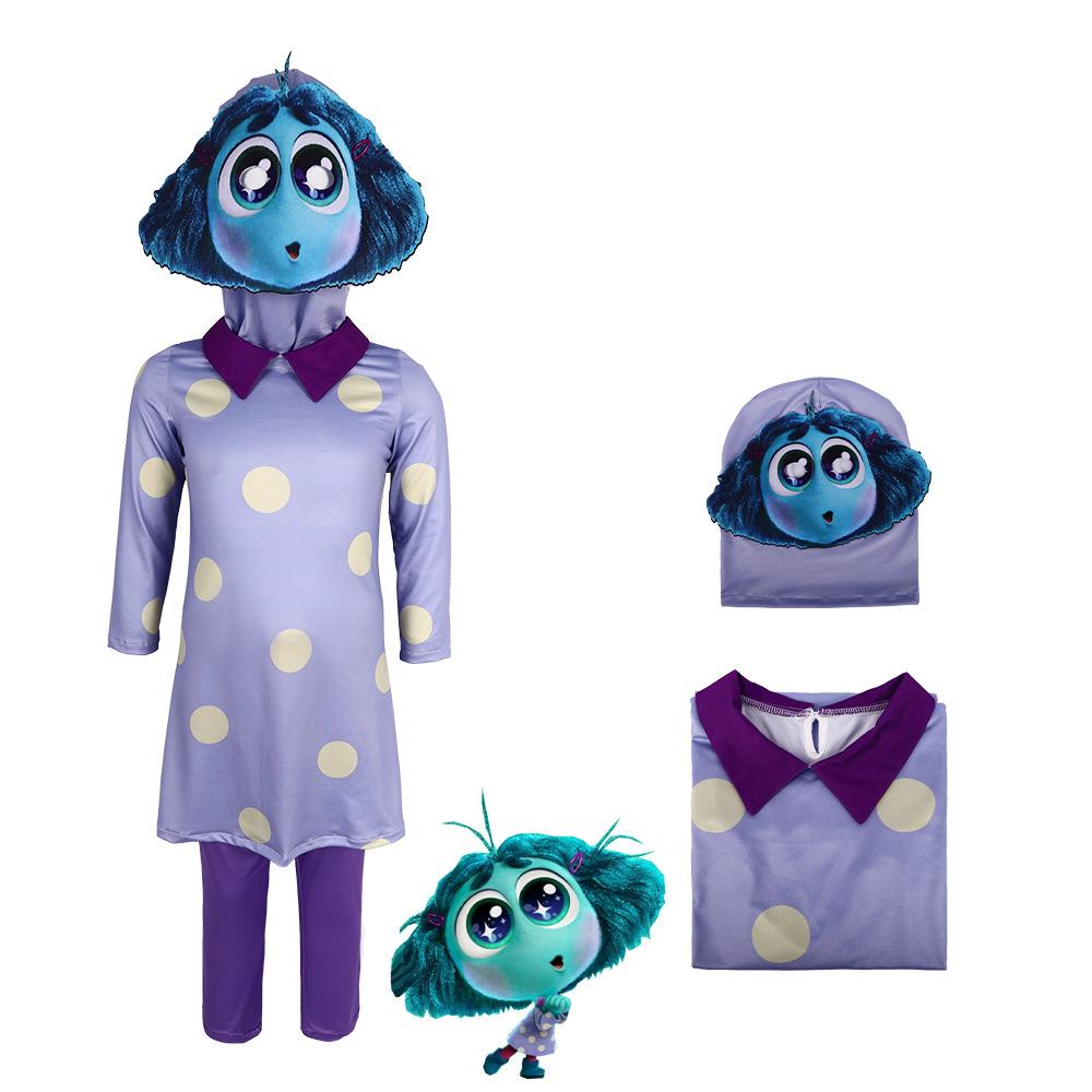 Anime Movie Inside out 2 Joy Cospaly Costume Envy Anxiety Ennui Cos Outfits Ideal For Adult Children Halloween Stage Performance Costume