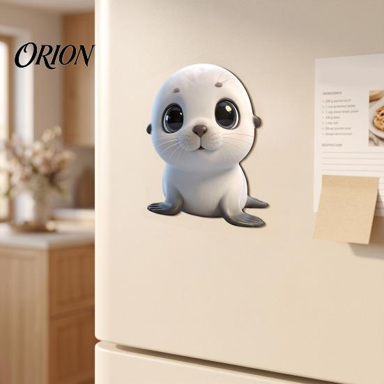 Kitchen Decorative Magnets Acrylic Animal Refrigerator Magnet, Cow Sheep Koala Frog Seal Shaped Magnet Fridge Magnetic Decoration for Lockers