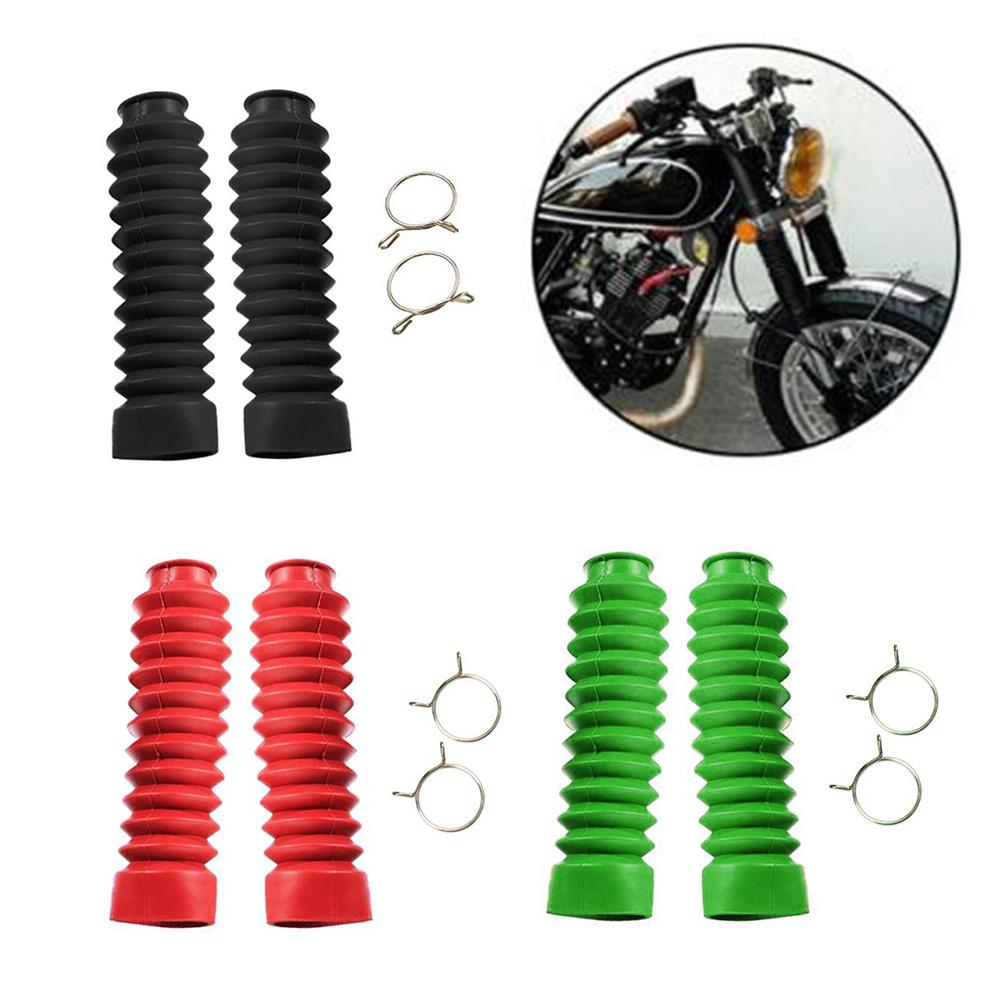 A pair Universal Motorcycle Front Fork Shock Boots Dust Cover Protector