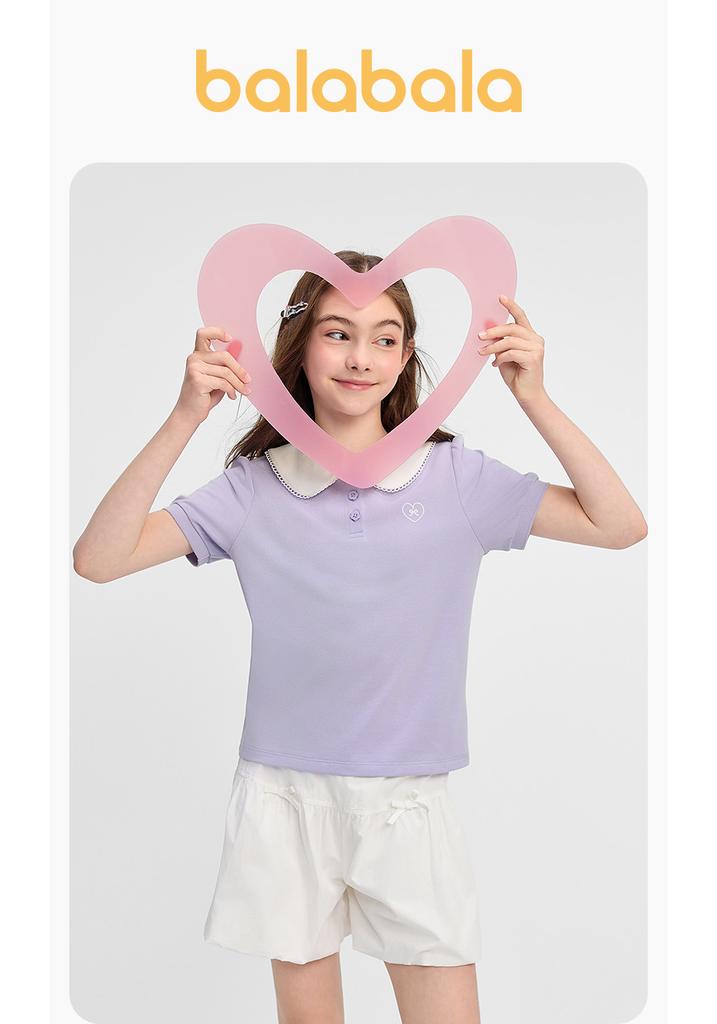Balabala Girls' Short-sleeved T-shirt