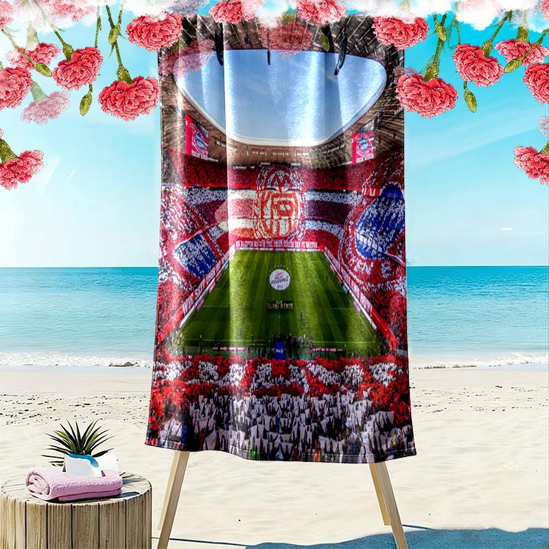 FC Bayern Munich: Symbol Excellence beach towel Outdoor camping beach seaside swim Absorbent bath towel Travel and vacation towels beach Comfort
