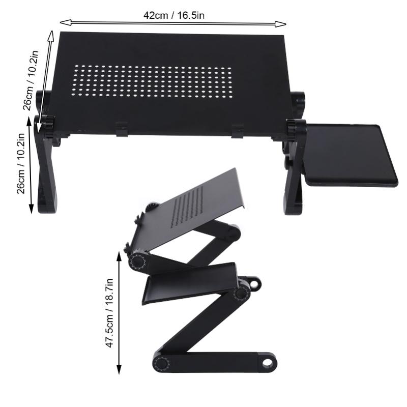 Laptop Desk With Mouse Board Portable Aluminum Alloy Adjustable Folding Computer Stand