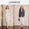 Xiangying Retro Polka Dot Sling Midi Dress