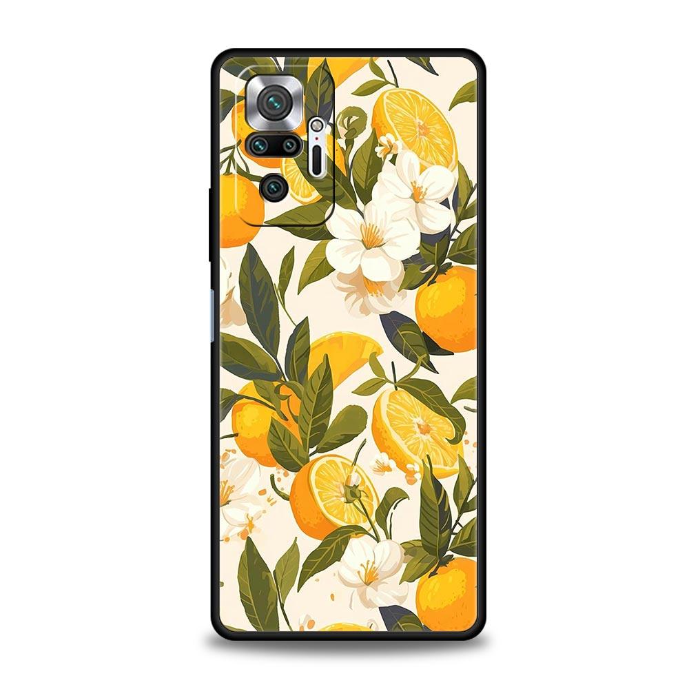 Summer Fresh Fruit Lemon Print Phone Case Cover for Redmi 14C 10C Note 15 14 13 12 10 11 K40 Pro Plus Shockproof Soft TPU Shell