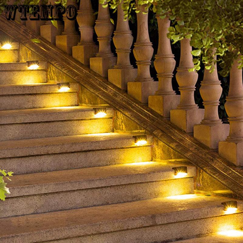 

Солнечные палубные светильники, уличные светодиодные солнечные ступенчатые светильники, водонепроницаемые лампы для двора, теплый свет, уличные солнечные лампы