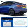עבור טסלה מודל Y 2020-2026 מודל Y ג'וניפר 2025 2026 עמודים A B סרט הגנה על צבע TPU PPF Bra שקוף ערכת נגד שריטות