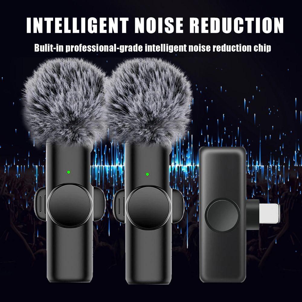 Professional Mini Lapel Mic Noise Reduction Wireless K11 Microphone Mini Lavalier Microphone  Phone