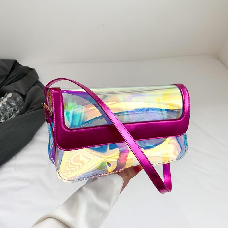 Fashionable Trendy Pvc Handbag For Women 2023 Summer Chic Shoulder Bag