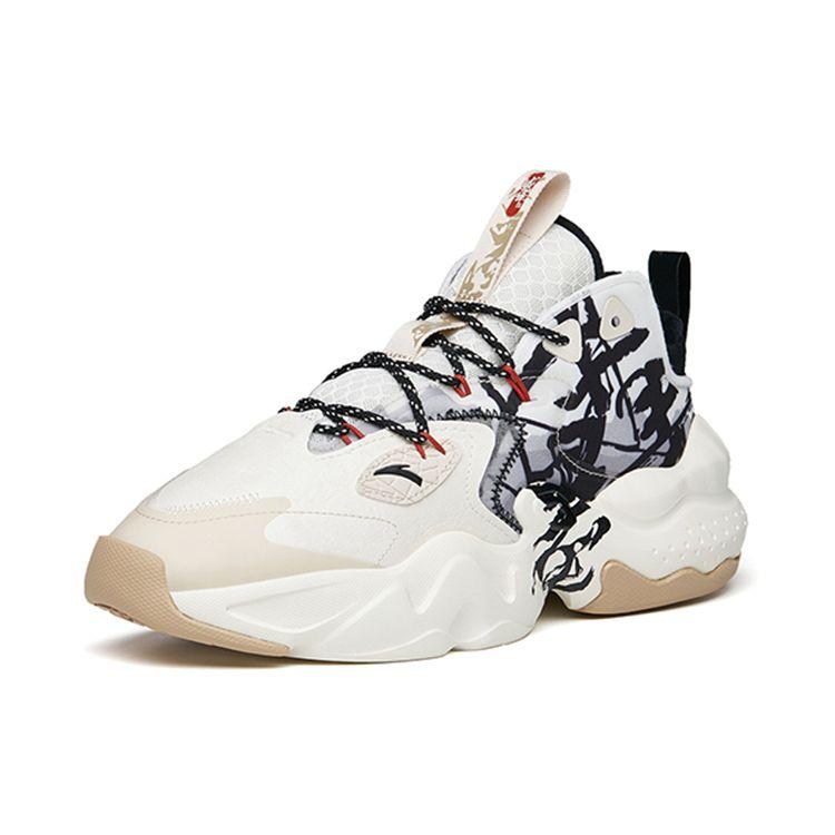 Anta Badass Weifeng Fleece Lined Wear Resistant Breathable Low Top Sports Casual Shoes Men sneakers White Black Gray 112148901-4