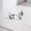 Vnox Stainless Steel Zircon Snake Earrings for Men Women, Vintage Hypoallergenic Punk Jewelry Gift, Small Snake Stud Earrings