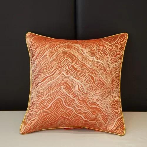 

Luxury Shiny Holiday Accessories With Gold Stripe Decoration, Cushion Pillowcase throw pillows cojines decorativos para sofá 45x45cm помаранчевий
