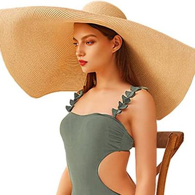 Large Brim 70Cm Diameter Straw Hat Women'S Sunscreen Hat Summer Dome Sunshade