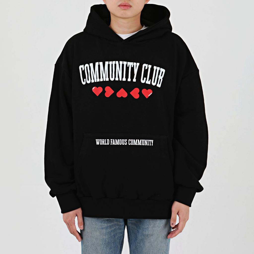 College Heart Hoodie Black