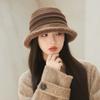 New Hat for Women Solid Color Versatile Fisherman Hat for Winter Outdoor Large Head Circumference Showing Small Thermal Basin Hat