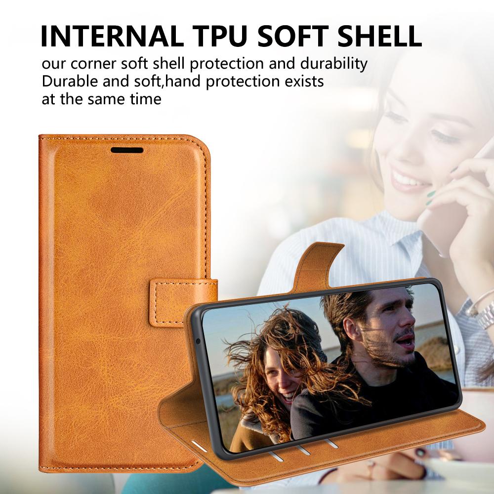 For Samsung Galaxy A16 5G/A16 4G Stand Case Anti-Scratch Calf Texture Leather Phone Cover