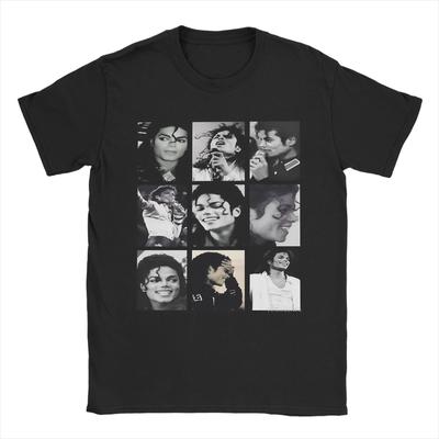 The King of Pop Michael Jackson TShirt Summer T Shirts Men Pure Cotton Crew Neck Plus Size Tees ShortSleeved Aesthetic Tops
