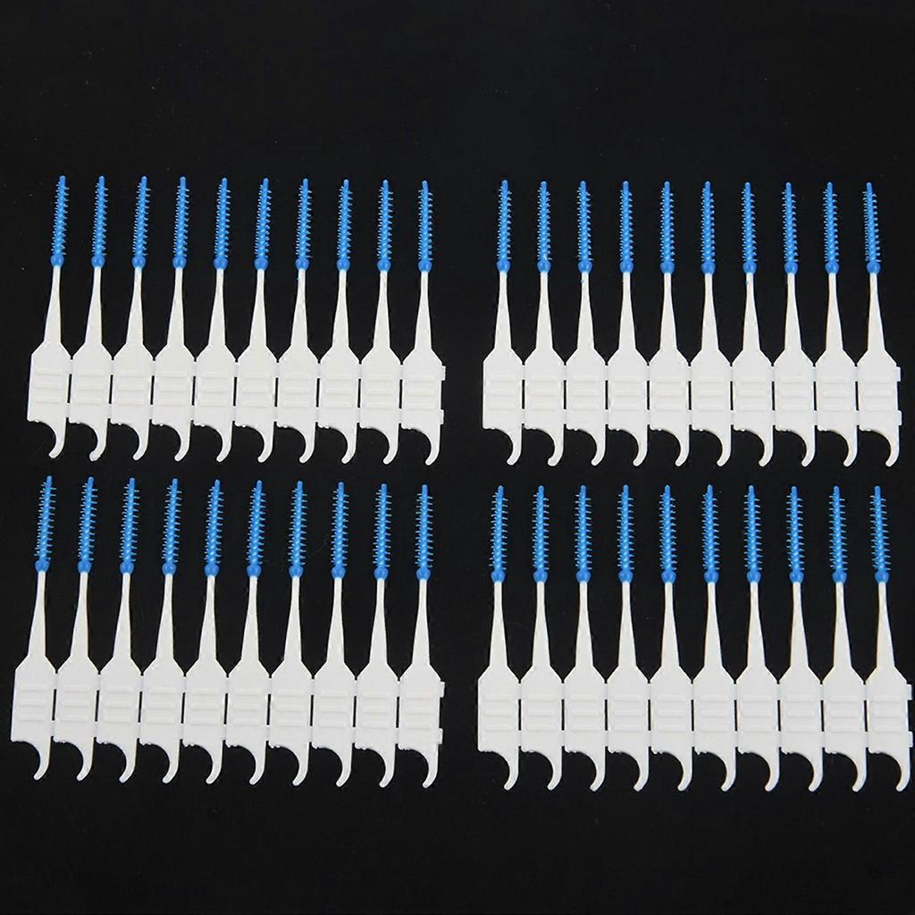200 Stück Zähne Zahnstocher Zahnseide Picks Interdentalbürsten Stäbchen Zahnreinigung