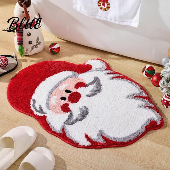 Cloud-like Comfort Floor Absorbent Anti-slip Snowman Non-Slip Xmas Tree Mat Christmas Bathroom Rug Washable Santa
