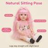 Real Looking 55cm Reborn Babies Dolls Betty Full Vinyl Body Waterproof Simulation Dolls Beautiful Pink Hair Dress Up Rebirth Doll Kid's Birthday Gifts